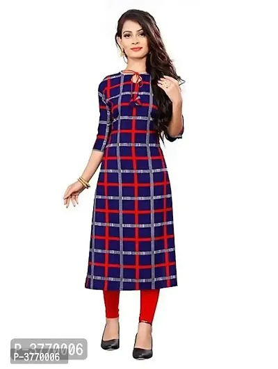 Stylish Navy Blue Crepe Stitched Kurta For Women-thumb4