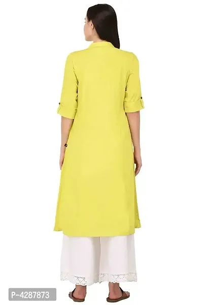 Beautiful Green Cotton Solid Kurtas For Women-thumb4