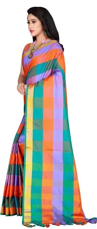 Beautiful Cotton Silk Saree with Blouse piece-thumb1