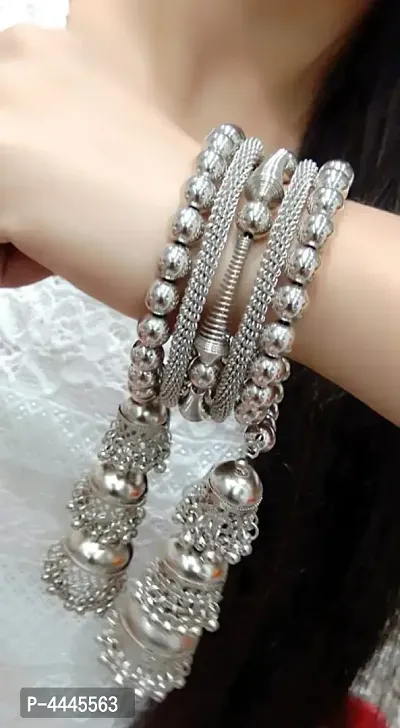 Trendy Designer Silver Bangles for Women/Girls-thumb0