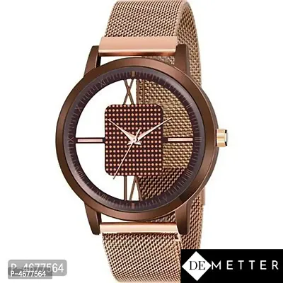 Stylish and Trendy Magnetic Strap Analog Watch for Men's-thumb0