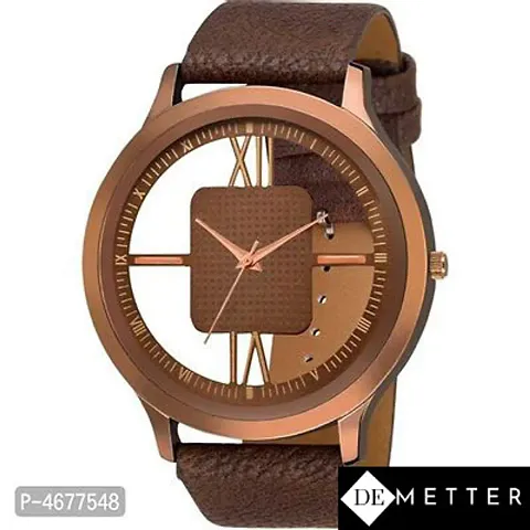 Kiarvi Gallery Analogue Men's Watch(Brown Dial Colored Strap)-TDW-134