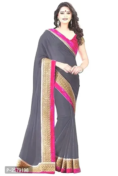 Grey Georgette Saree With Blouse Piece-thumb4