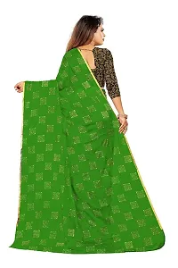 Beautiful Chiffon Zari Lace Work Saree With Jacquard Blouse Piece-thumb3