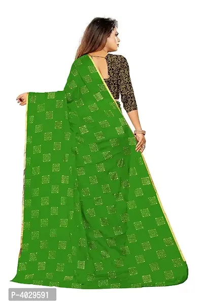 Beautiful Chiffon Zari Lace Work Saree With Jacquard Blouse Piece-thumb4