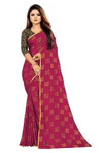 Stylish Pink Chiffon Sarees For Women-thumb1