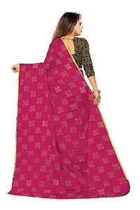 Stylish Pink Chiffon Sarees For Women-thumb3