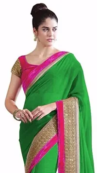 Beautiful Georgette Saree With Blouse Piece-thumb1