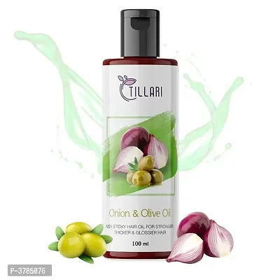 Tillari Onion Olive Non Sticky Hair Oil For Stronger Hair Growth (100 ml)-thumb5