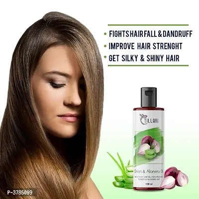 Tillari Onion Aloevera Non Sticky Hair Oil For Stronger Hair Growth 100 Ml Hair Care Hair Oil-thumb3