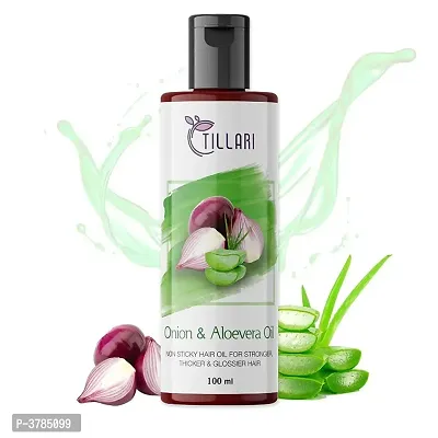 Tillari Onion Aloevera Non Sticky Hair Oil For Stronger Hair Growth 100 Ml Hair Care Hair Oil-thumb5