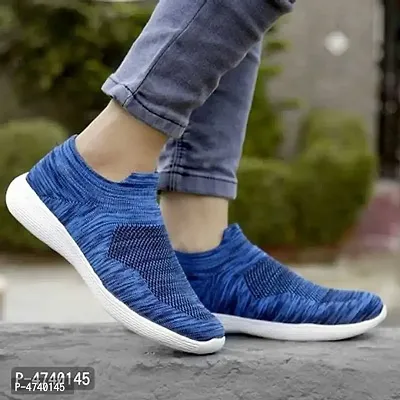 Socks Stylish Shoes , Walking Shoes , Light Weight Sports Shoes Running Shoes For Men nbsp;(Blue)-thumb0