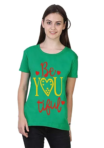 Cotton Printed Round Neck T-Shirts For Women