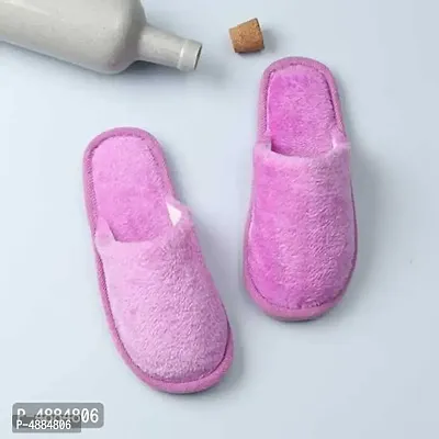 Purple Fur Solid Slippers   Flip Flops For Women-thumb5