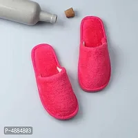 Pink Fur Solid Slippers   Flip Flops For Women-thumb4