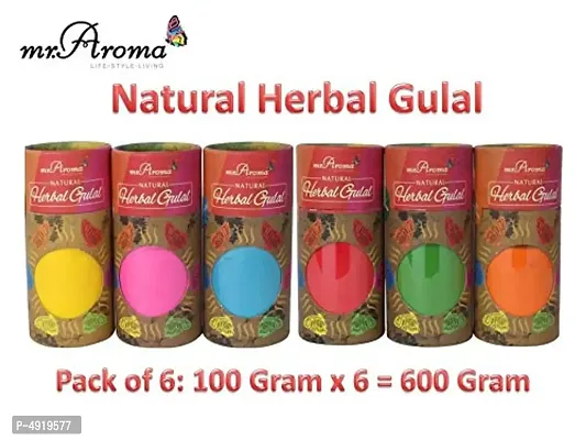 Natural Herbal Gulal - Pack Of 6-thumb0