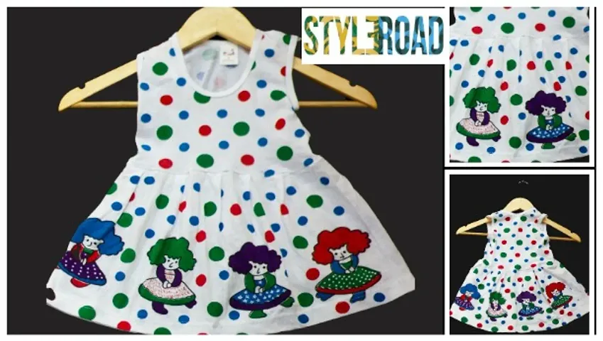 StyleRoad Trendy Multicoloured Cotton Blend Printed Frocks