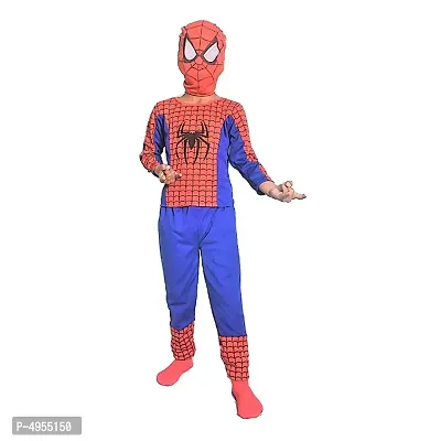 Stylish Polyester Multicoloured Printed Spiderman Clothing Set For Kids-thumb5