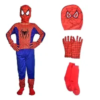 Stylish Polyester Multicoloured Printed Spiderman Clothing Set For Kids-thumb2