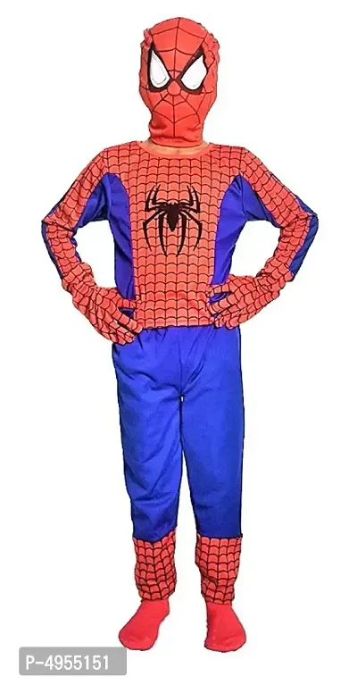 Stylish Polyester Multicoloured Printed Spiderman Clothing Set For Kids-thumb2