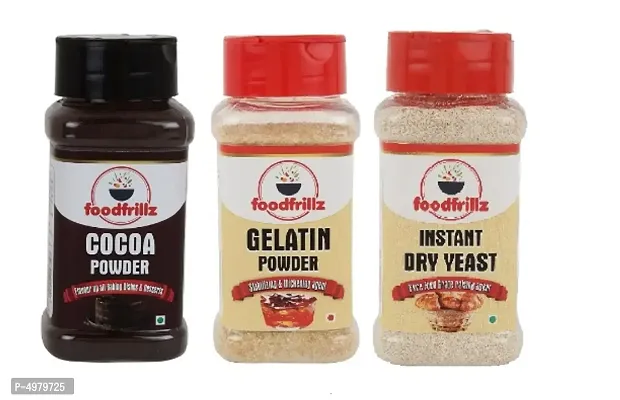 Cocoa Powder, Gelatin  Instant Dry Yeast (Pack Of 3)