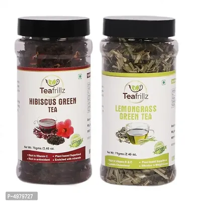 Hibiscus Green Tea  Lemongrass Green Tea(70 Gms Each)-thumb0