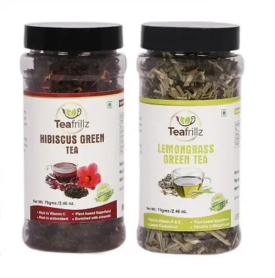 Green Tea Combo Pack 25 Tea bags Each; Vestige Veslim Tea, Hibiscus Green Tea And Lemongrass Green Tea