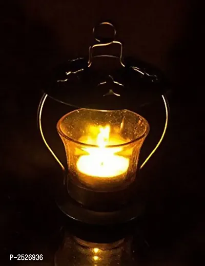 Yellow Glass Tealight Candle Holder-thumb2
