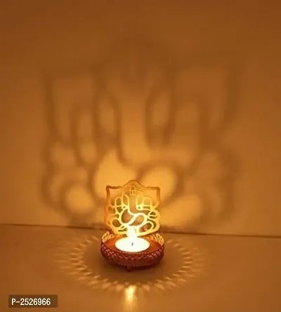 Shadow Ganeshji  Laxmiji Tealight Candle Holder Combo-thumb3