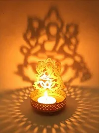 Shadow Ganeshji  Laxmiji Tealight Candle Holder Combo-thumb3