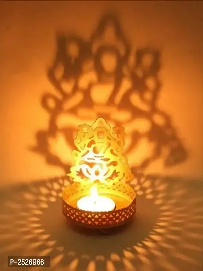 Shadow Ganeshji  Laxmiji Tealight Candle Holder Combo-thumb4
