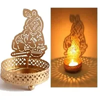 Laddu Gopal Shadow Tealight Candle Holder-thumb2