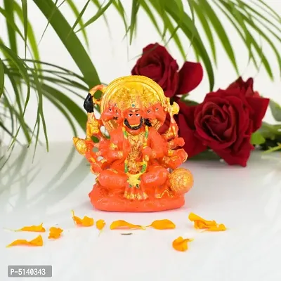 Panchmuki Hanuman Ji Idols For Car Dashboard Office And Study Table-thumb0