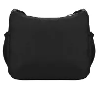 Stylish Polyester Black  Printed Cross Body Sling Bag For Unisex-thumb1