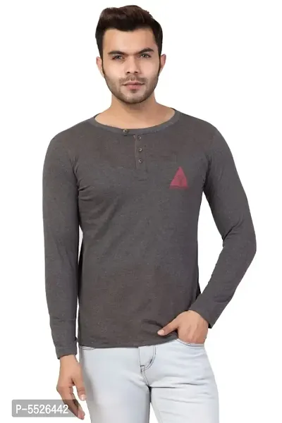 Men's Cotton Solid Round Neck T-Shirt