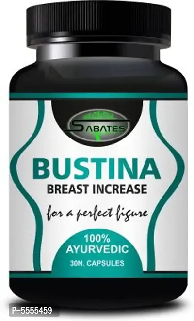 Sabates Bustina Herbal Capsules For Increase Tightness  Improve Elasticity Organic/ Increase Your Breast Size 100% Natural  (30 Capsules)-thumb0