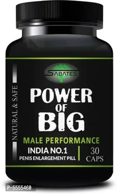 Sabates Power Of Big Herbal Capsules For Increase Testosterone & Energy Level Enhance the Sex Drive 100% Ayurvedic  (30 Capsules)