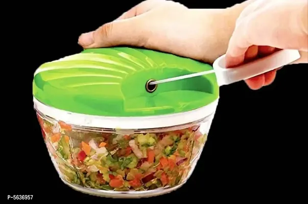 Plastic Green Manual Hand Chopper-thumb0