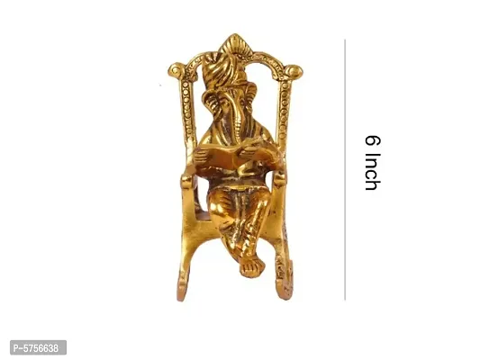 Gold Plated Metal Chair Ganesh-thumb0