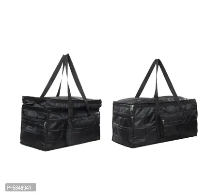 Nylon Fabric Foldable Waterproof Travel Bag/Duffle Bag With Zip Closer Pack Of 2-thumb0