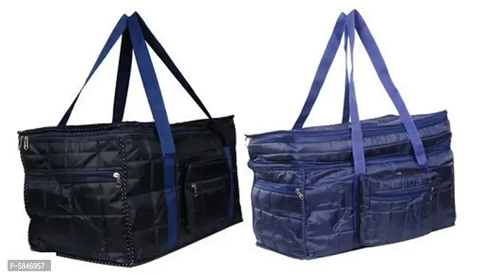 Nylon Fabric Foldable Waterproof Travel Bag/Duffle Bag With Zip Closer Pack Of 3-thumb0