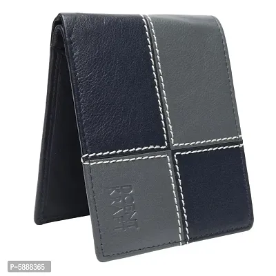 Stylish Genuine Leather Slim Navu Blue Wallet For Men (8 Card Slot,)
