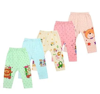 Princess Trendy Cotton Printed Night Pajama For Kids- 5 Pieces