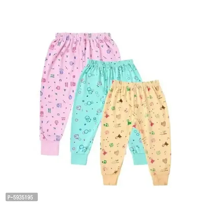 Princess Trendy Cotton Printed Night Bottom For Kids- 3 Pieces-thumb0