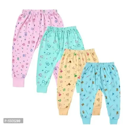 Princess Trendy Cotton Printed Night Bottom For Kids- 4 Pieces-thumb0