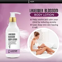 Luster Cosmetics Lavender Blossom Body Lotion | Enriched With Sunflower and Saffron Provides Calming Skin and Improves Elasticity | Body Lotion for Women and Men -300ml(Pack of 2)-thumb1