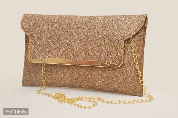 Elite Rose Golden PU Party Wear Sling Bags For Women-thumb0