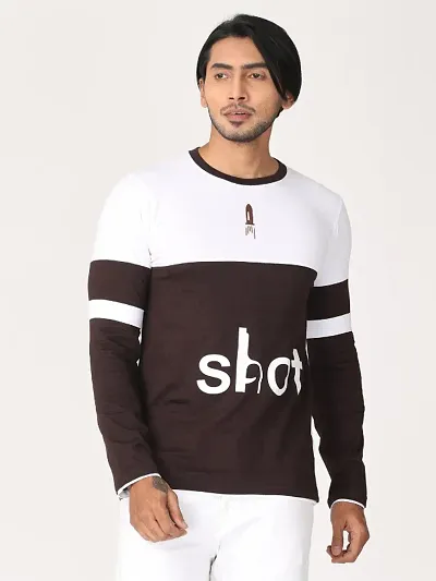 Stylish Round Neck Full Sleeve T-shirt For Men