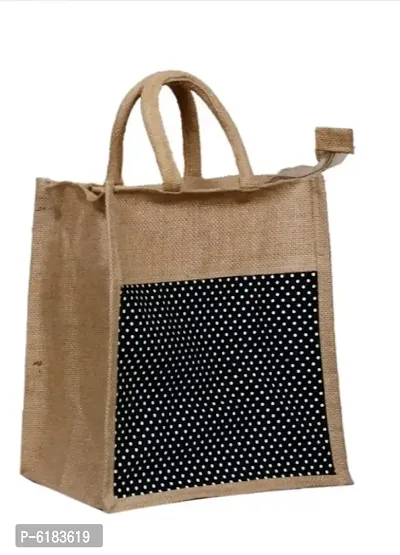 Stylish Jute Reusable Bag Heavy Duty Grocery Vegetable Shopping Bags