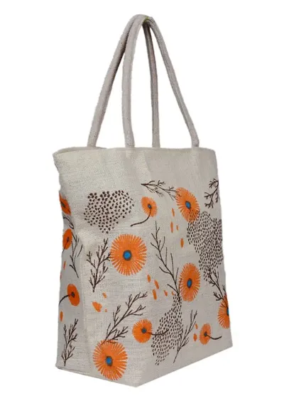 Stylish Jute Reusable Bag Heavy Duty Grocery Vegetable Shopping Bags